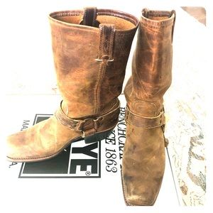 Frye Harness 12R Oiled Leather Boots